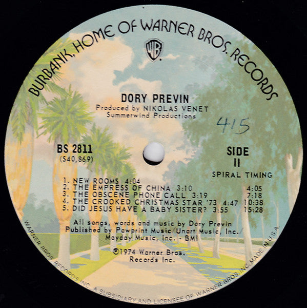 Dory Previn : Dory Previn (LP, Album)