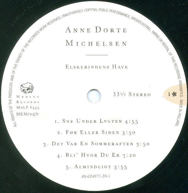 Anne Dorte Michelsen : Elskerindens Have (LP, Album)