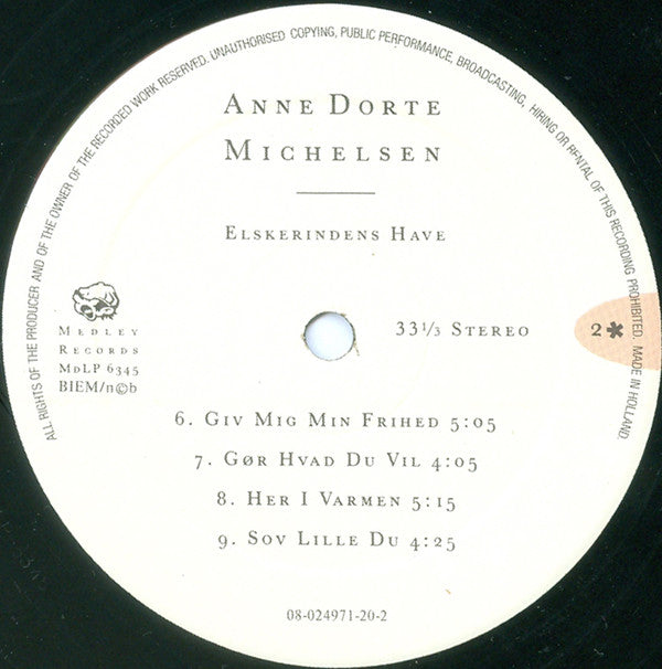 Anne Dorte Michelsen : Elskerindens Have (LP, Album)