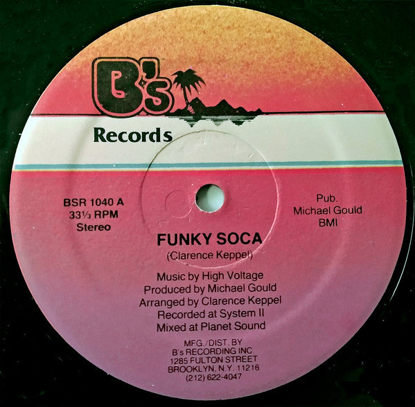 High Voltage (29), Minstrels (2) : Funky Soca (12", Single)