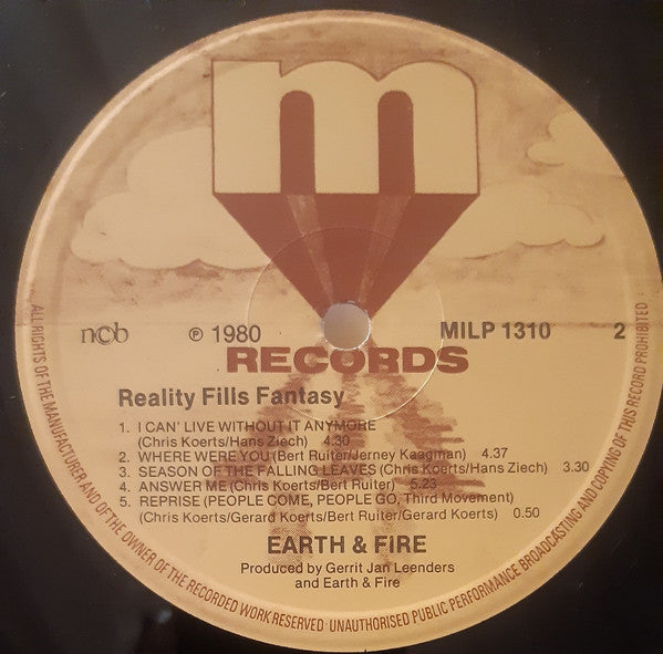 Earth And Fire : Reality Fills Fantasy (LP, Album)