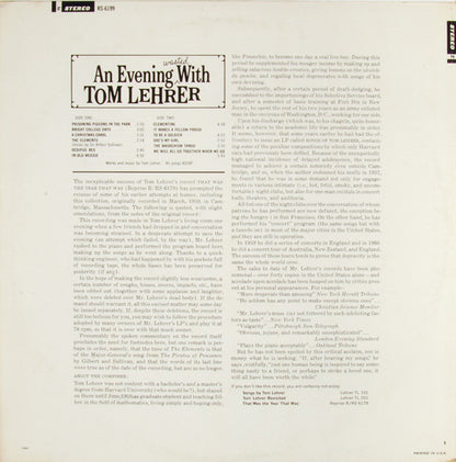 Tom Lehrer : An Evening Wasted With Tom Lehrer (LP, Album, RE, Pit)