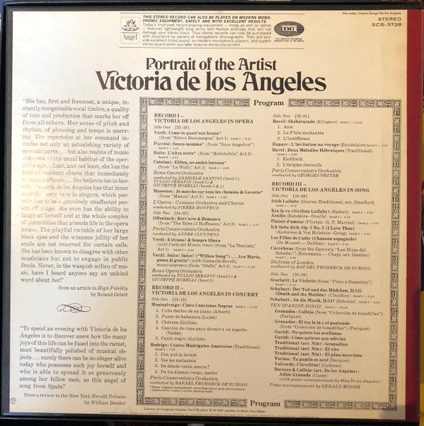 Victoria De Los Angeles : Portrait Of The Artist (3xLP + Box, Comp)