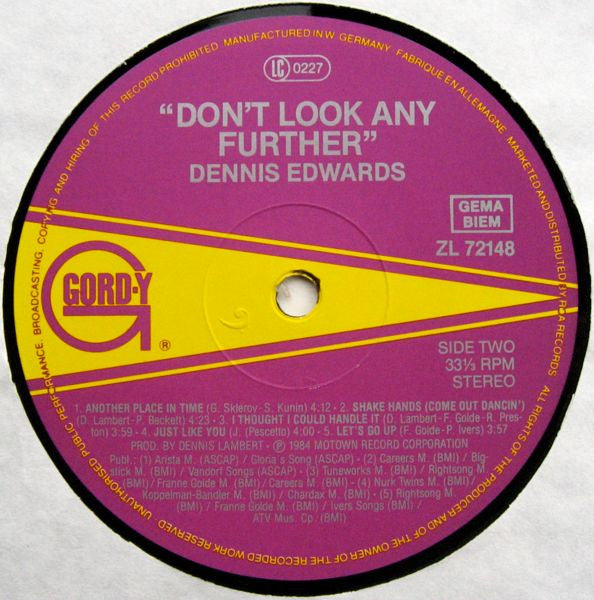 Dennis Edwards : Don't Look Any Further (LP, Album)