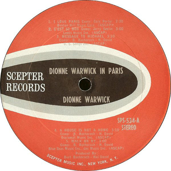 Dionne Warwick : In Paris (LP, Album)