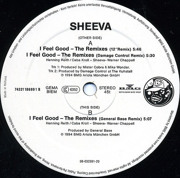 Sheeva : I Feel Good (The Remixes) (12")