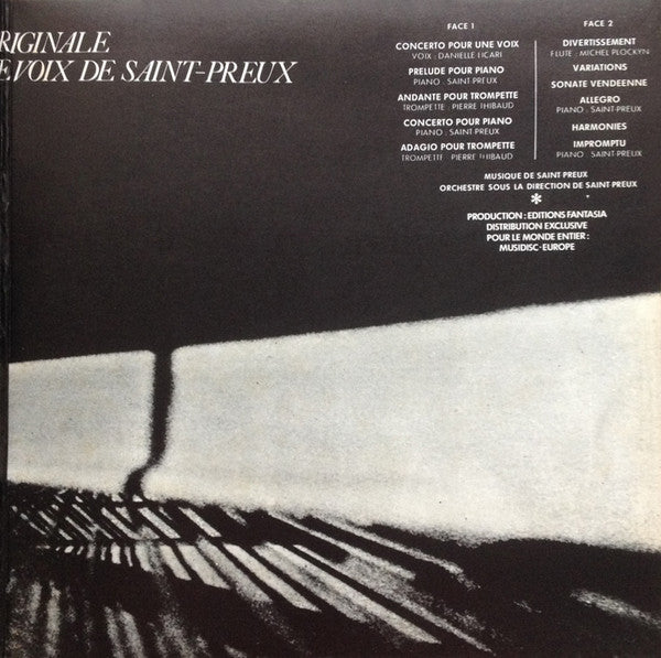 Saint-Preux : Bande Originale Du Concerto Pour Une Voix (LP, RE, Gat)