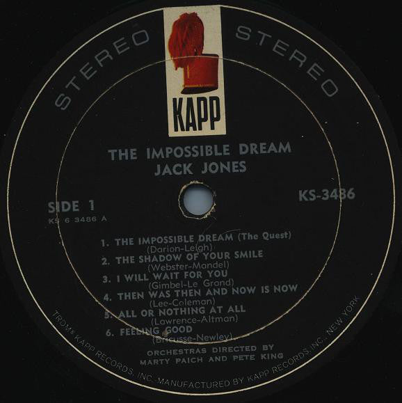 Jack Jones : The Impossible Dream (LP, Album)