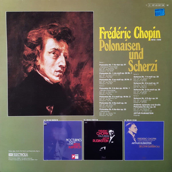 Frédéric Chopin - Arthur Rubinstein : Polonaisen Und Scherzi (2xLP, Comp, Mono)