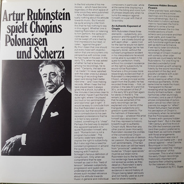 Frédéric Chopin - Arthur Rubinstein : Polonaisen Und Scherzi (2xLP, Comp, Mono)