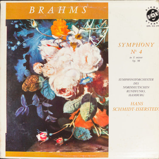 Johannes Brahms - NDR Sinfonieorchester, Hans Schmidt-Isserstedt : Symphony No. 4 in E Minor, Opus 94 (LP, RE, Pur)