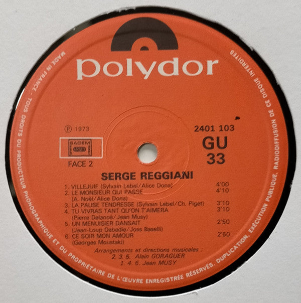 Serge Reggiani : Bon A Tirer (LP, Album)