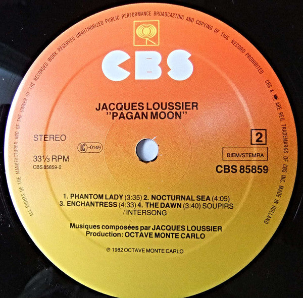 Jacques Loussier : Pagan Moon (LP, Album)