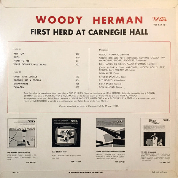 Woody Herman : The First Herd At Carnegie Hall (LP, Mono, RM)