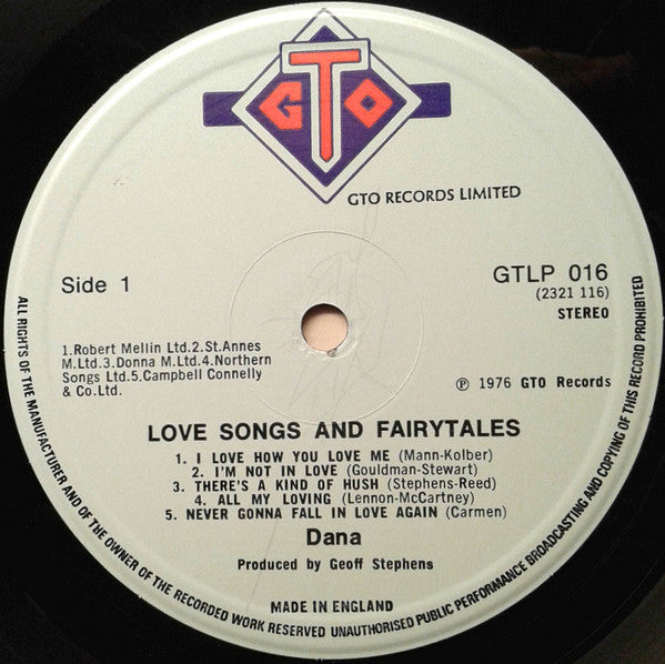 Dana (9) : Love Songs & Fairytales (LP, Album)