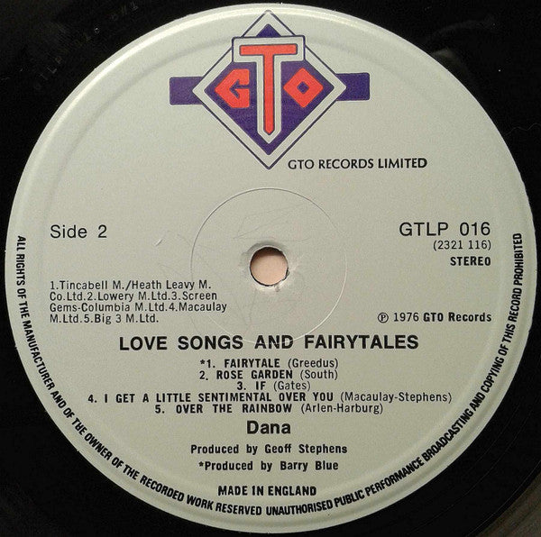 Dana (9) : Love Songs & Fairytales (LP, Album)