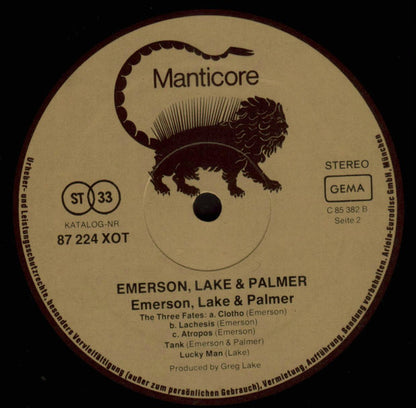 Emerson, Lake & Palmer : Emerson Lake & Palmer (LP, Album, RE, Gat)