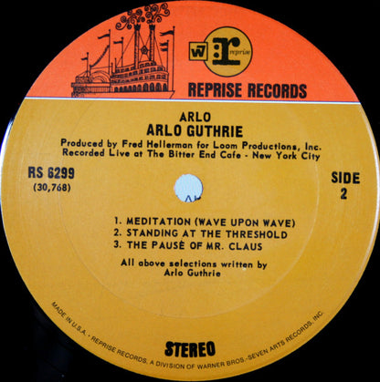 Arlo Guthrie : Arlo (LP, Album, Ter)