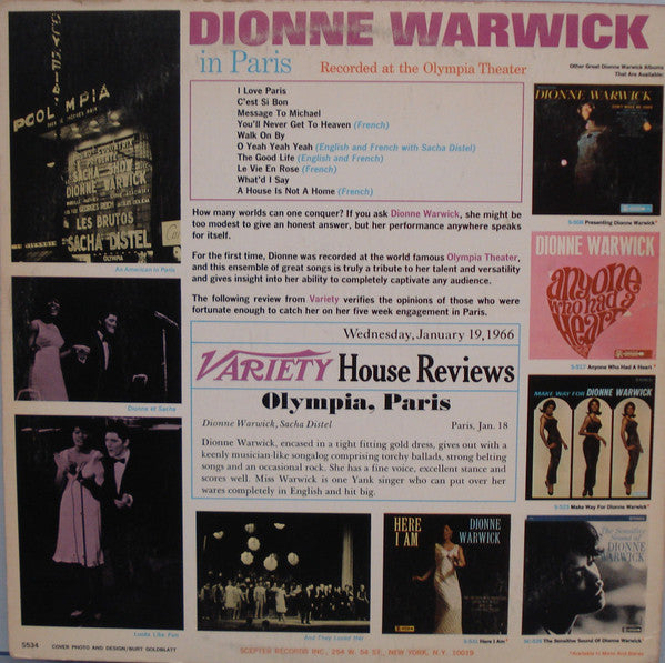 Dionne Warwick : In Paris (LP, Album)