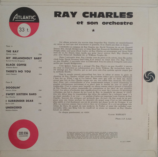 Ray Charles : Ray Charles Et Son Orchestre (LP, Album, Mono)