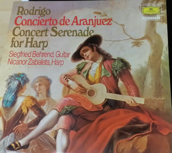 Joaquín Rodrigo, Siegfried Behrend, Nicanor Zabaleta : Concierto De Aranjuez / Konzertserenade Für Harfe (LP, Album, RE)