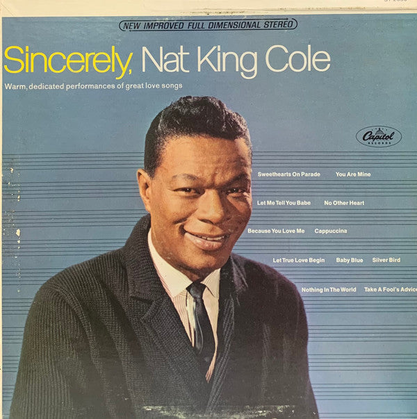 Nat King Cole : Sincerely, Nat King Cole (LP, Album, Jac)