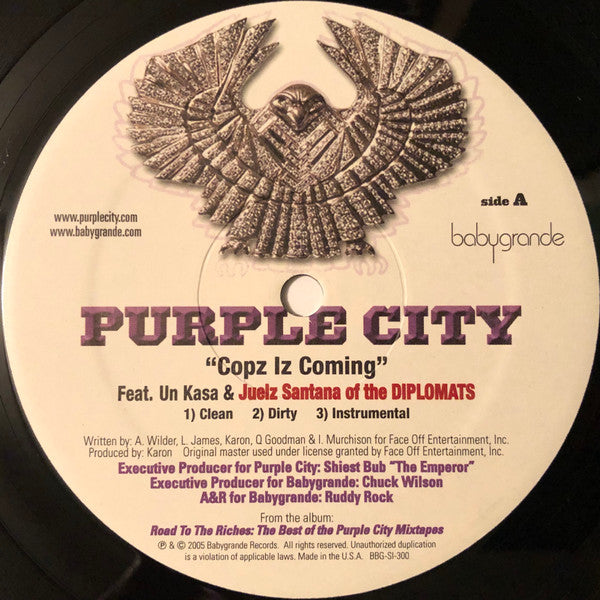 Purple City : Copz Iz Coming / A Star (12")