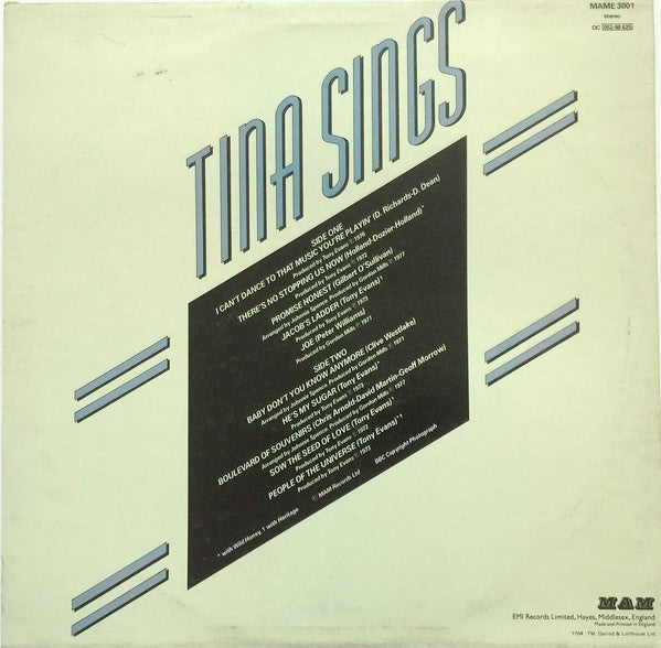 Tina Charles : Tina Sings (LP, Album)