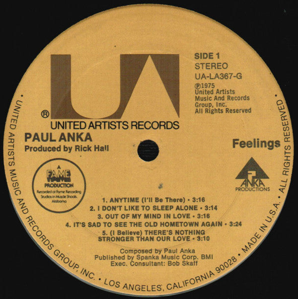 Paul Anka : Feelings (LP, Album, Ter)