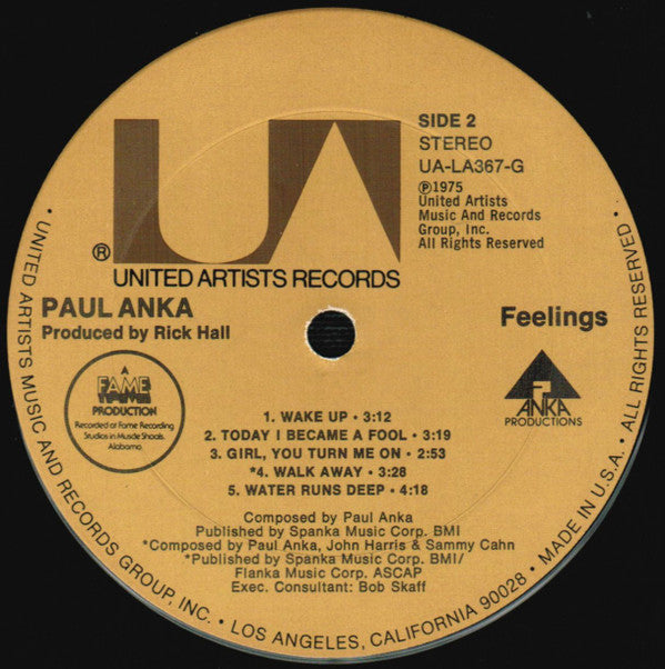 Paul Anka : Feelings (LP, Album, Ter)