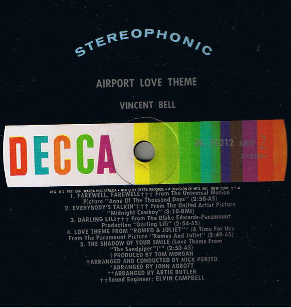 Vinnie Bell : Airport Love Theme (LP)