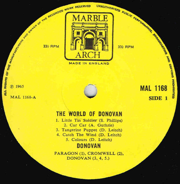 Donovan : The World Of Donovan (LP, Comp, Mono)