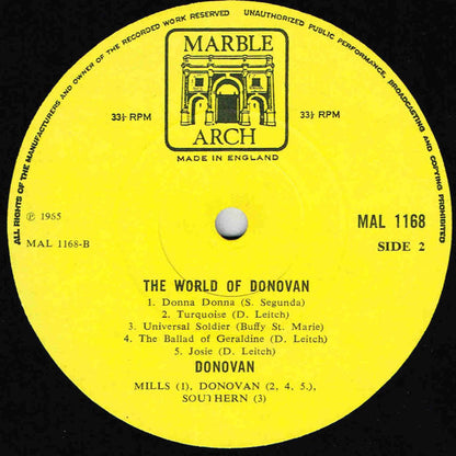 Donovan : The World Of Donovan (LP, Comp, Mono)