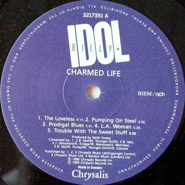 Billy Idol : Charmed Life (LP, Album)