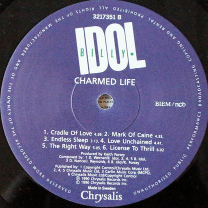 Billy Idol : Charmed Life (LP, Album)