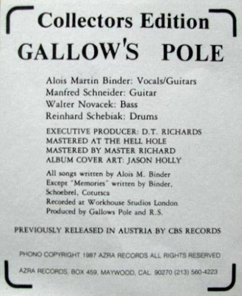 Gallows Pole : In Rock We Trust (LP, Album, Ltd, Pic, RE)