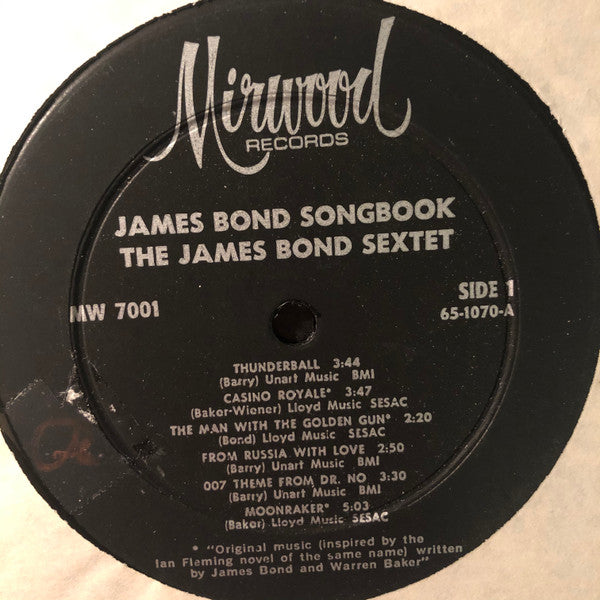 James Bond & His Sextet : James Bond Songbook (LP, Album, Mono)