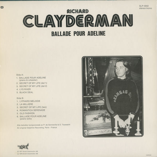 Richard Clayderman : Ballade Pour Adeline (LP, Album, RE)