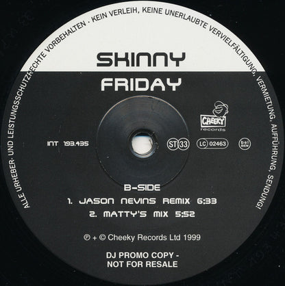 Skinny : Friday (12", Promo)