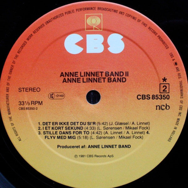 Anne Linnet Band : Anne Linnet Band (LP, Album)