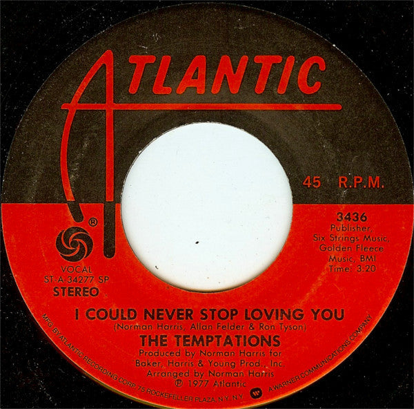 The Temptations : In A Lifetime / I Could Never Stop Loving You (7", SP )