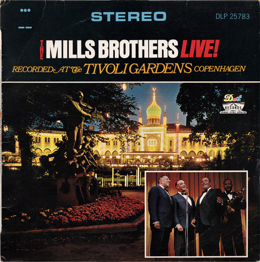 The Mills Brothers : The Mills Brothers Live! Recorded At The Tivoli Gardens Copenhagen (LP, Album, RE)