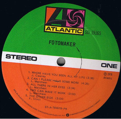 Fotomaker : Fotomaker (LP, Album, PR )