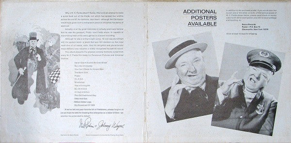 W.C. Fields : The Original Voice Tracks From His Greatest Movies (LP, Album, Glo)