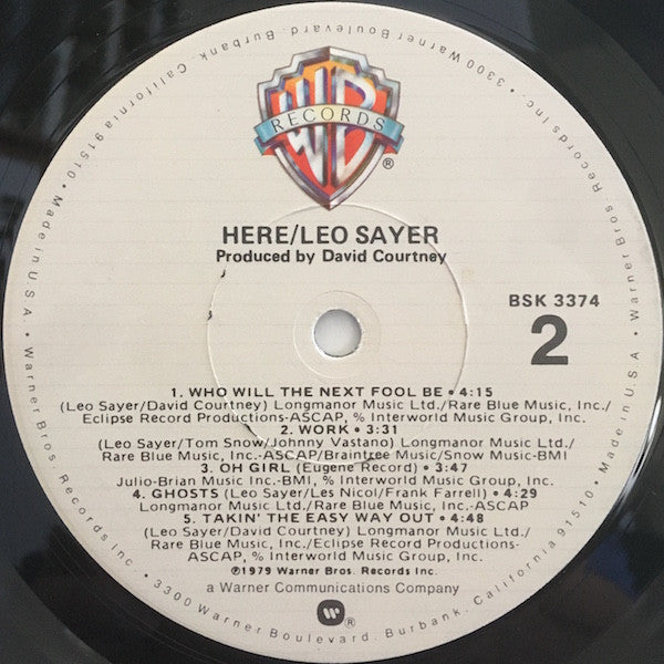 Leo Sayer : Here (LP, Album, Los)