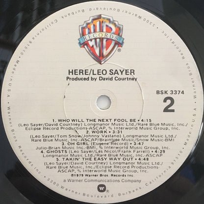 Leo Sayer : Here (LP, Album, Los)