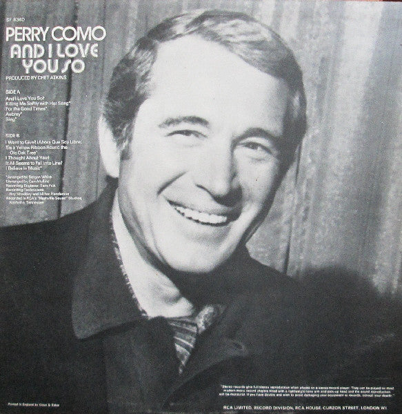 Perry Como : And I Love You So (LP, Album)