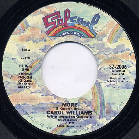 Carol Williams : More (7", Styrene)