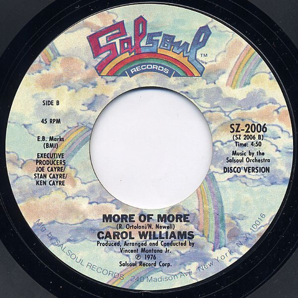 Carol Williams : More (7", Styrene)