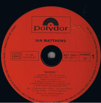 Iain Matthews : Shook (LP, Album)